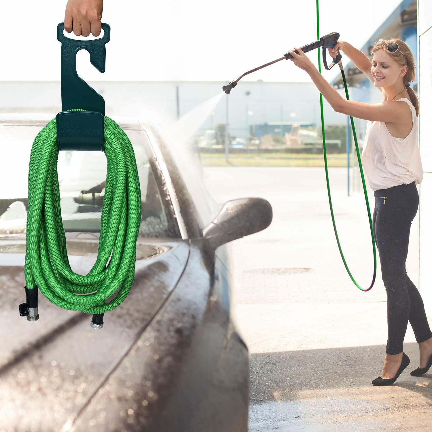 Garden Hose Hanger Wall Mount Water Hose Holder Hook, Dark Green