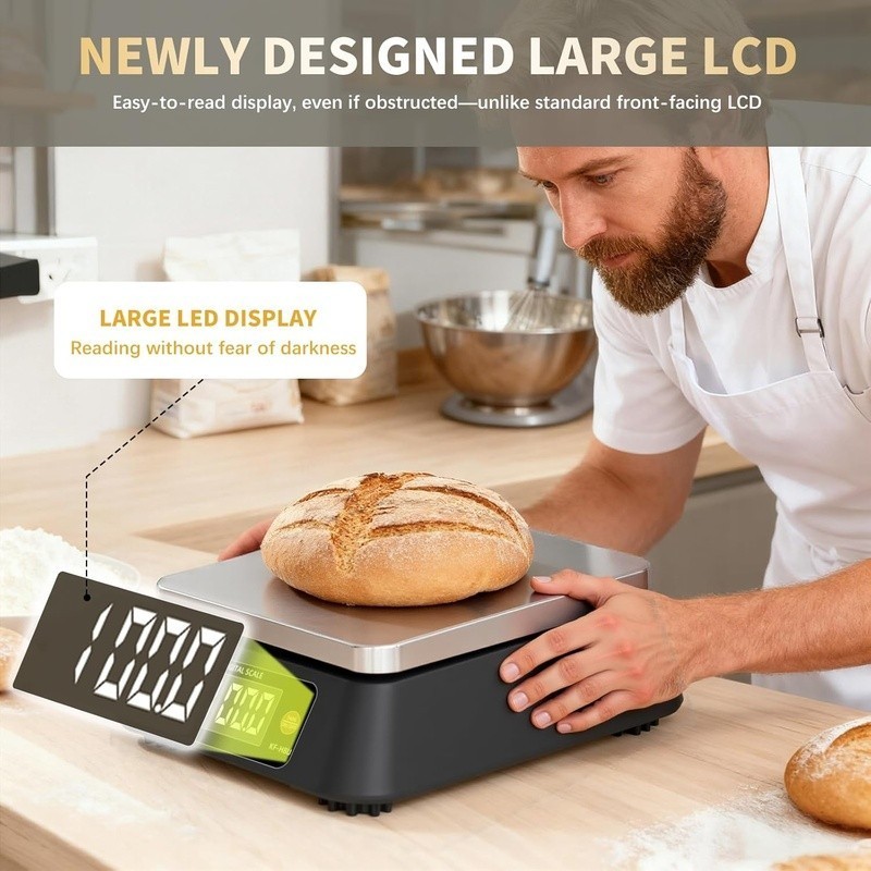 Digital Kitchen Scale High Precision Tare Function Stainless Steel Platform 10kg