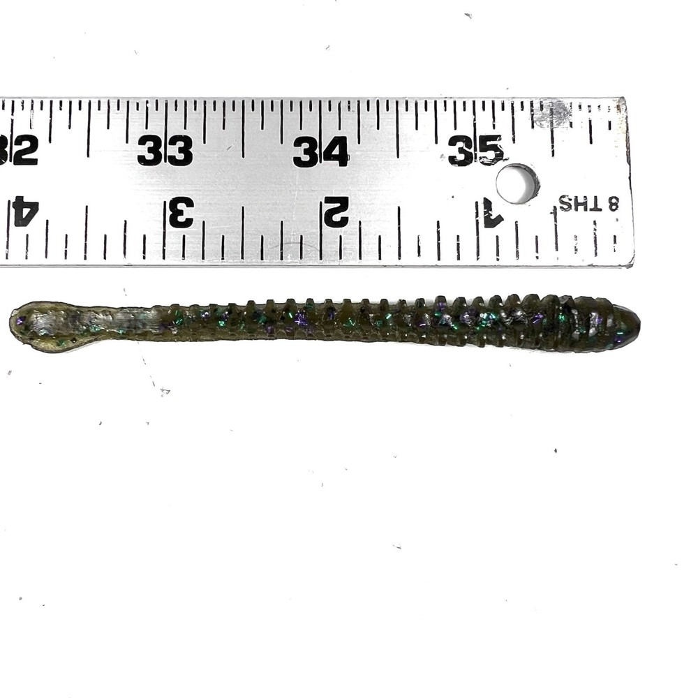 25 Hand Poured 4” Zippy Plastic Worm “Watermelon Candy”