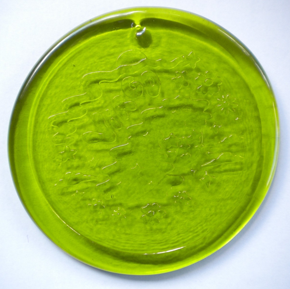 Blenko Glass Suncatcher - Virgo - Olive