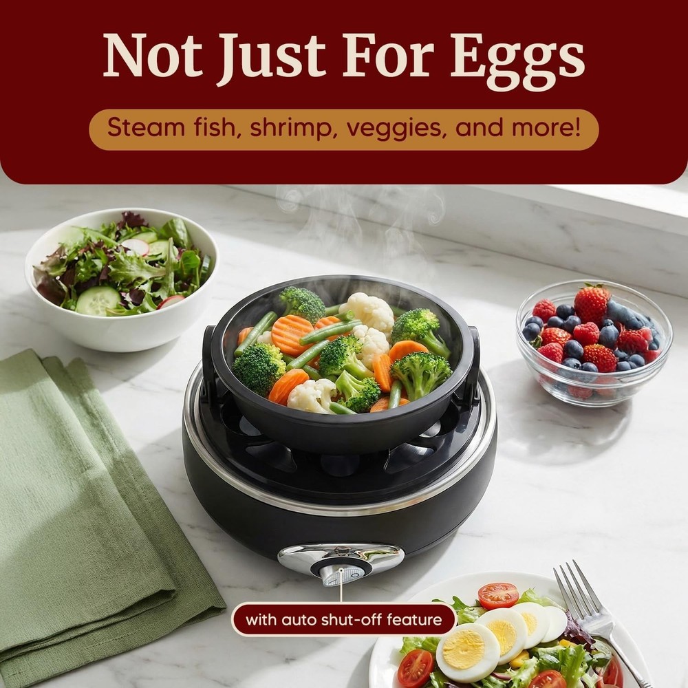 Elegant 7-Egg Rapid Cooker for Perfect Soft, Medium & Hard Boiled Eggs