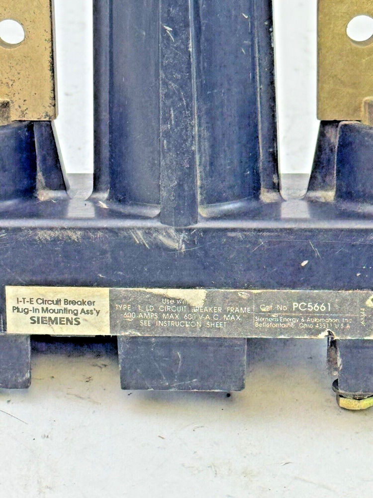 SIEMENS/ ITE - PC5661 - PLUG-IN MOUNTING BASE ASSEMBLY - FOR LD FRAME BREAKERS