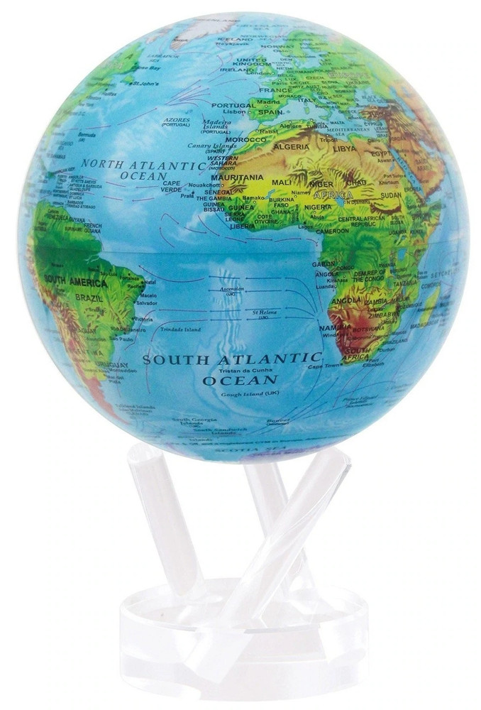 Mova Globe Relief Map Blue RBE