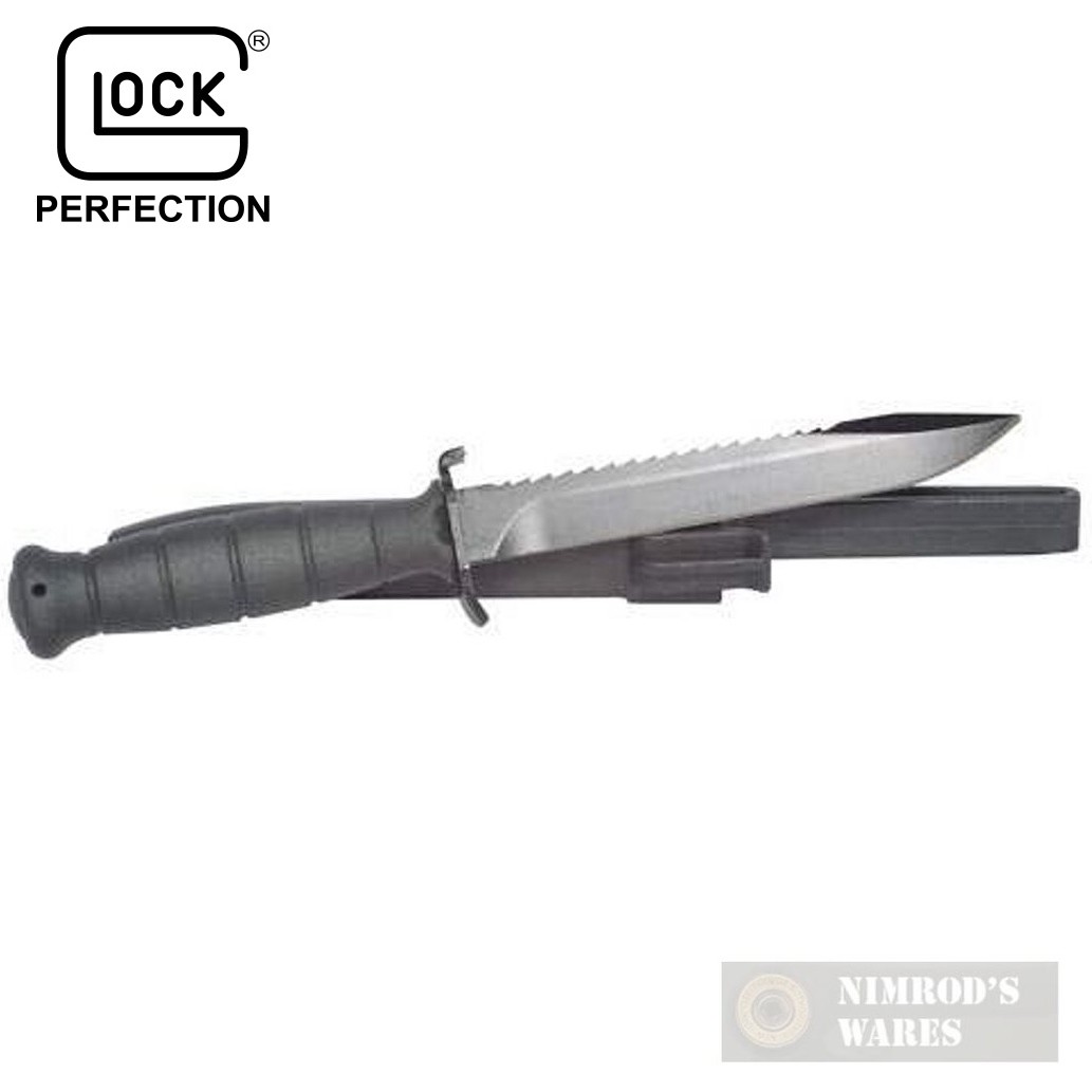 GLOCK KB17281 Field Knife w/ Sheath 6.5" w/ Saw Black FAST SHIP