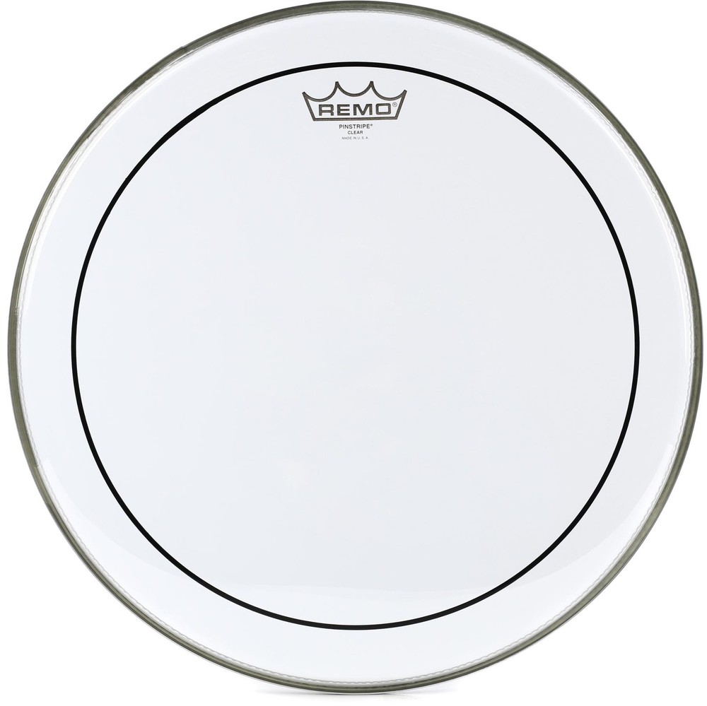 Remo Pinstripe Clear Drumhead - 16 inch (2-pack) Bundle