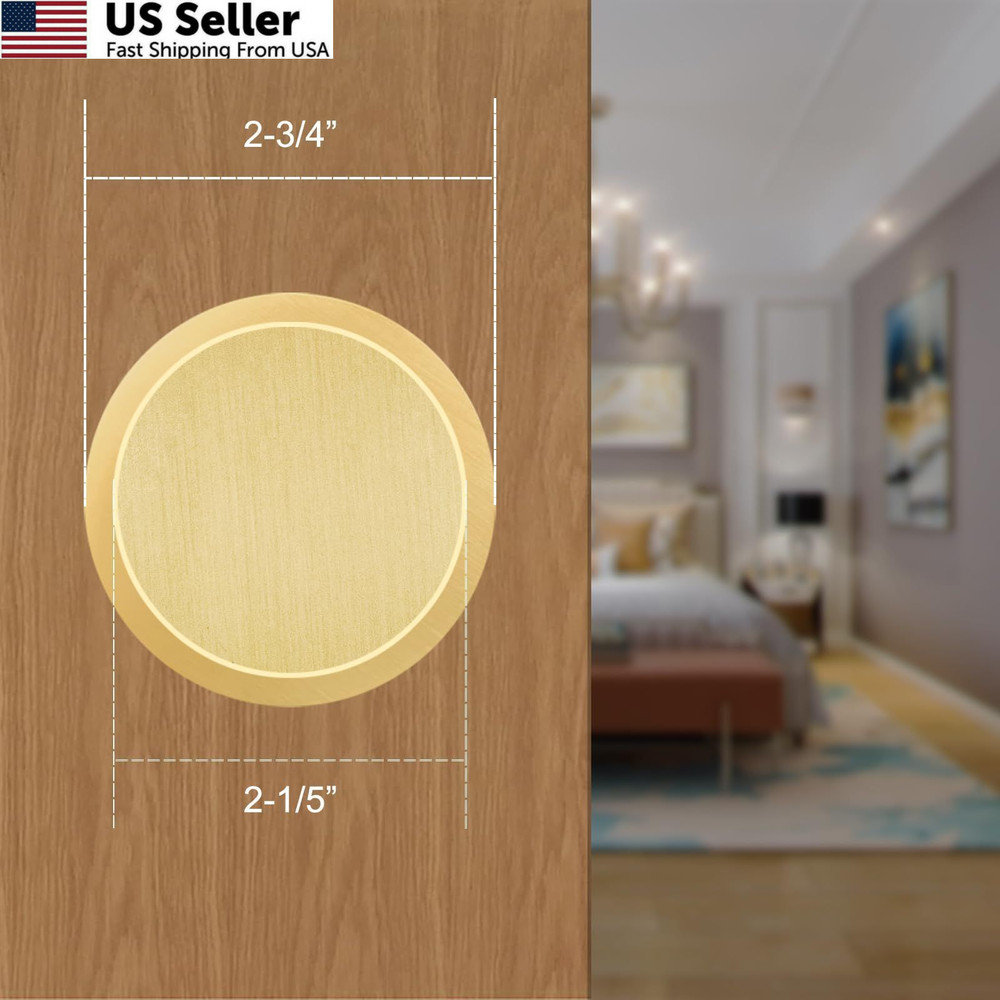 senharvest Gold Dummy Door Knobs Interior -for Satin Brass 2 Pack Dummy,