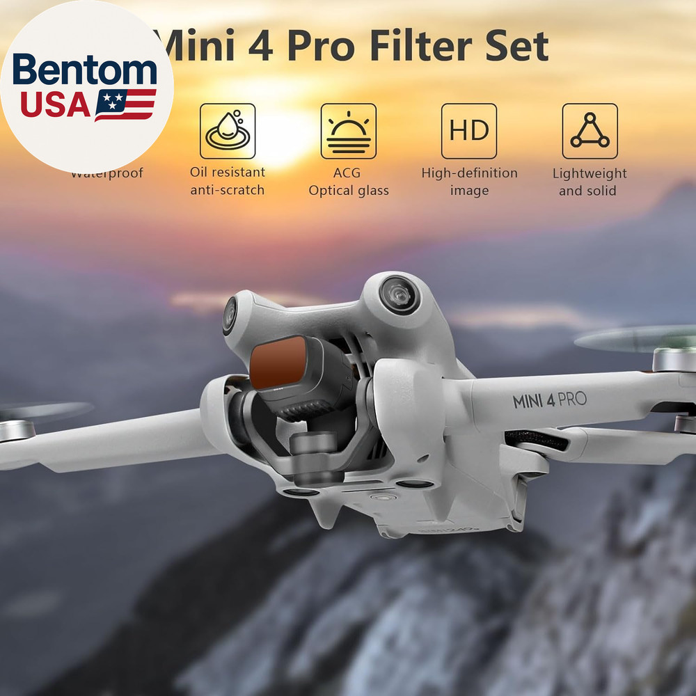 Mini 4 Pro Accessories Bundle - 7-IN-1 Kit, Carrying Case, ND Filter Set, RC2 Su