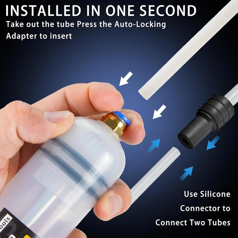 Automotive Fluid Extractor Pump, 200 cc Oil Extractor Pump with Hose