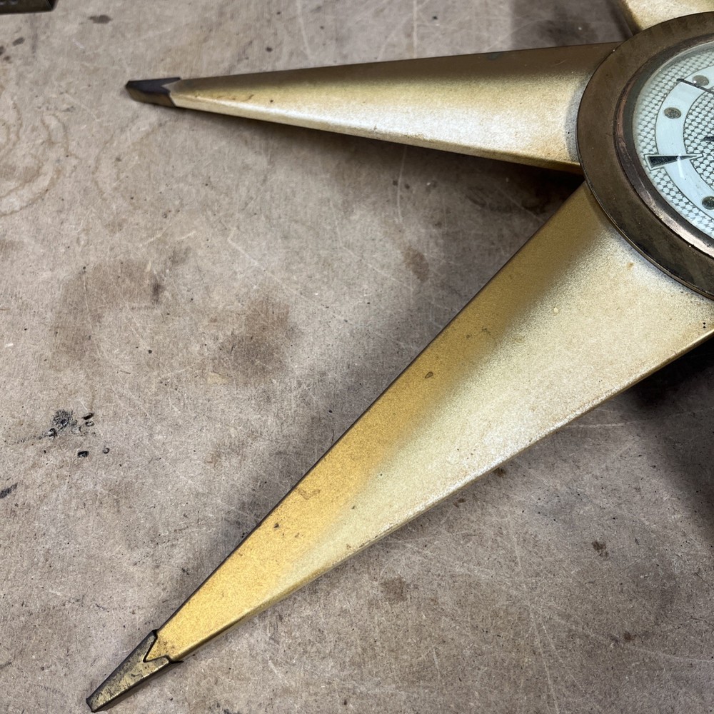 Vintage MCM Bilt-Rite Starburst Wall Clock - Working