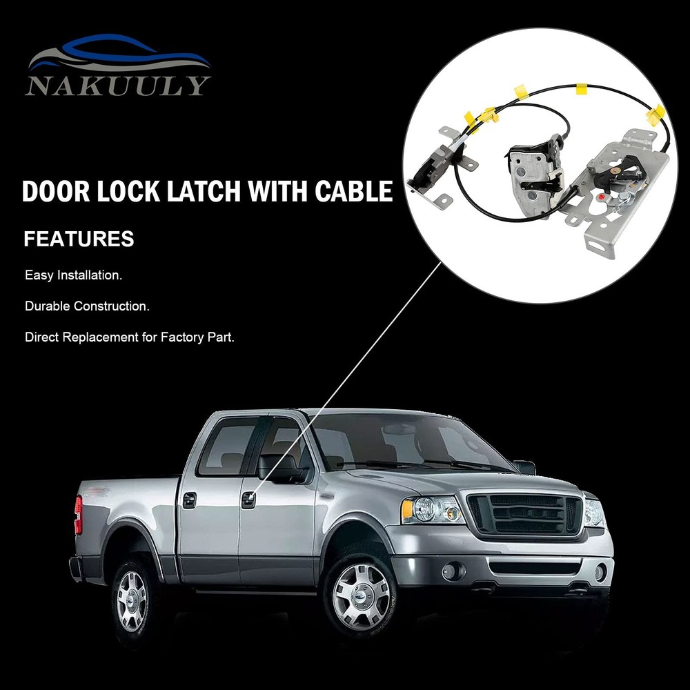 Nakuuly Left Driver Side Rear Door Lock Latch & Side, multi-color