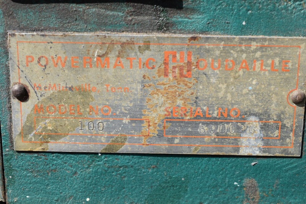 Powermatic planer model 100, 12"