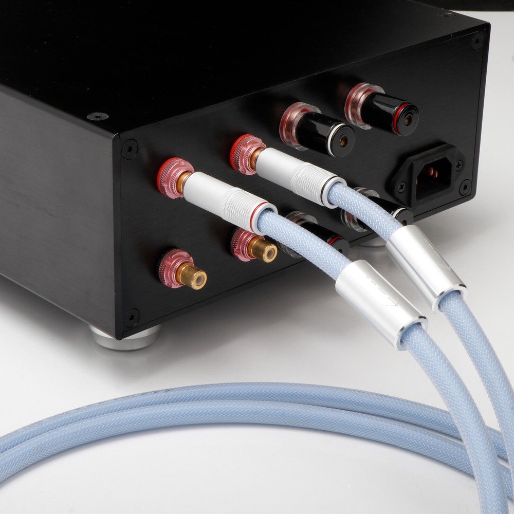Pair Pure Sterling Silver RCA Cable Hi-end RCA Connector Audio Interconnect Wire