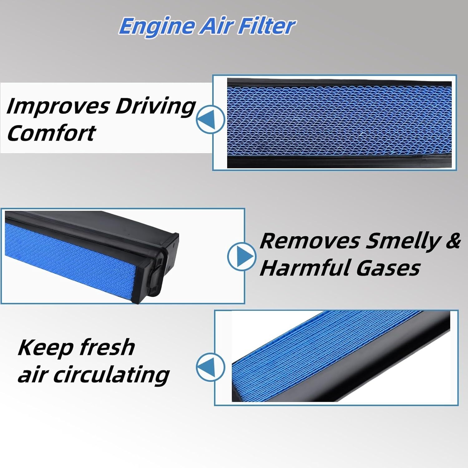 4pcs Engine Air Filter 2515573C1 For International LT625 LT RH Trucks P643132