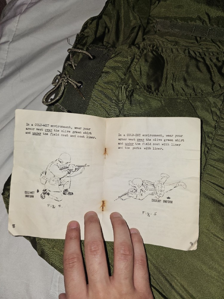 Vietnam M69 Medium Flak Vest /w Booklet
