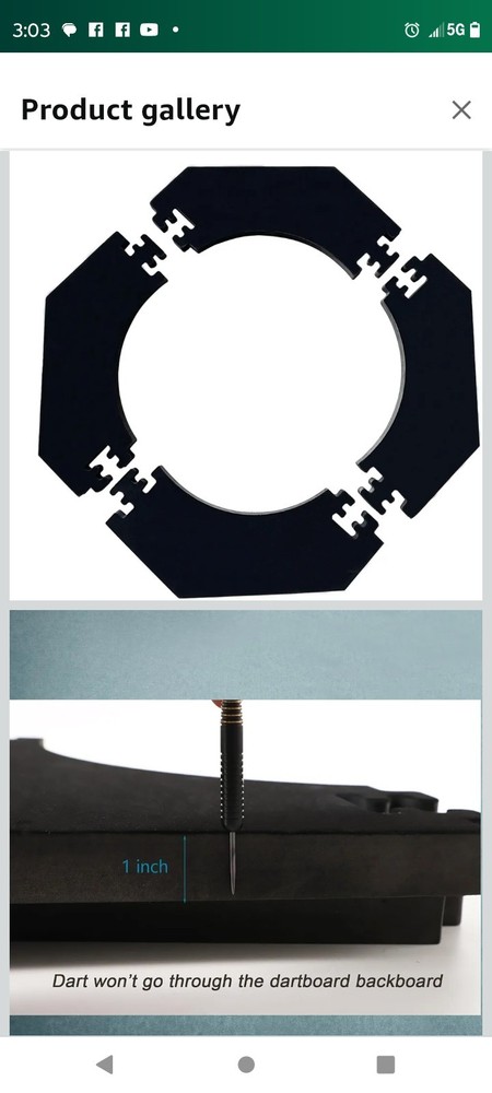 Octagonal Dart Board Backboards 4Pcs Removeble Dartboard Surround Wall Protector