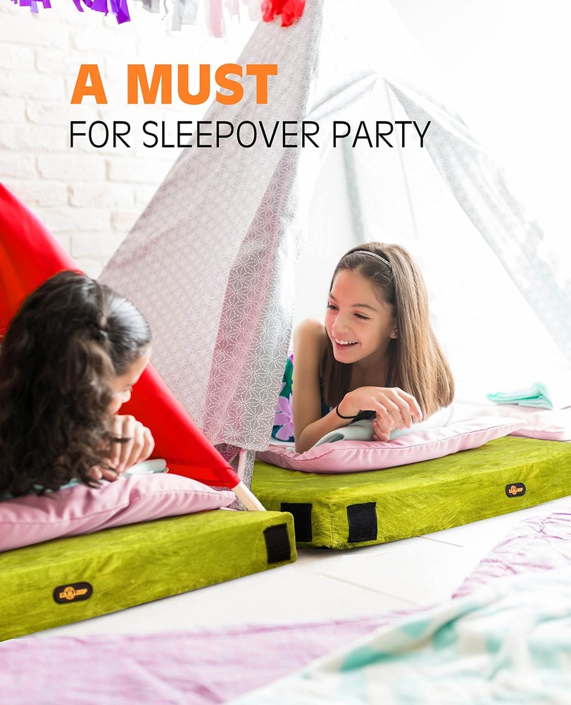 3 Inch Memory Foam Camping Mattress, Dual Layer Thick Sleeping Camp Pad for C...