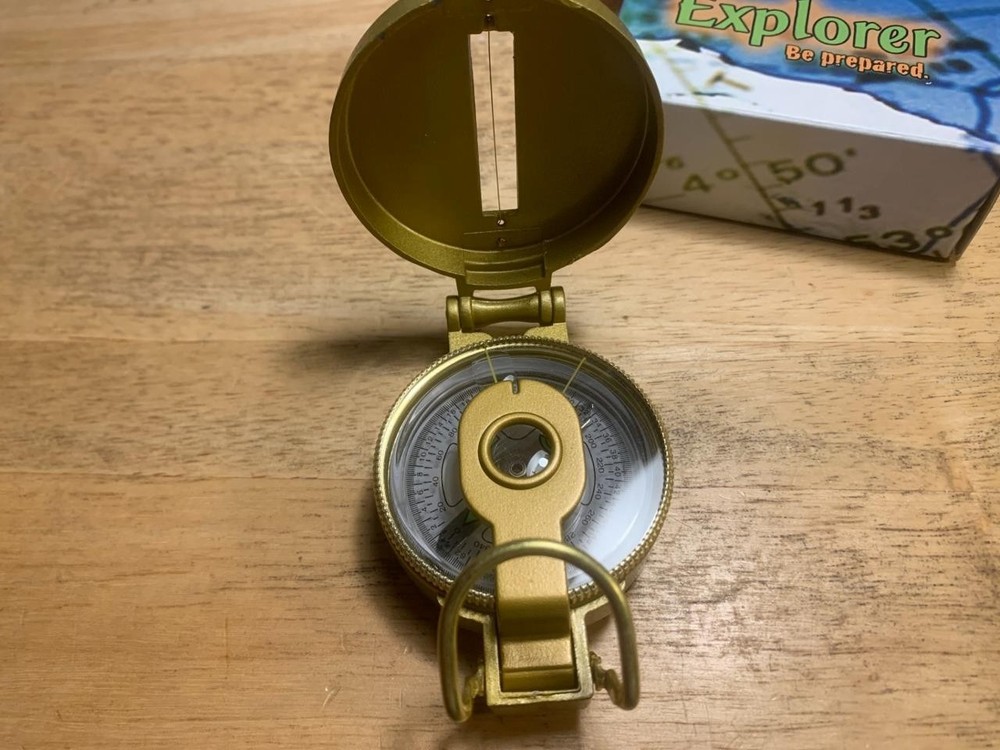 Liquid Filled Engineer Directional Compass Metal Casing with Locking Lid EXP13