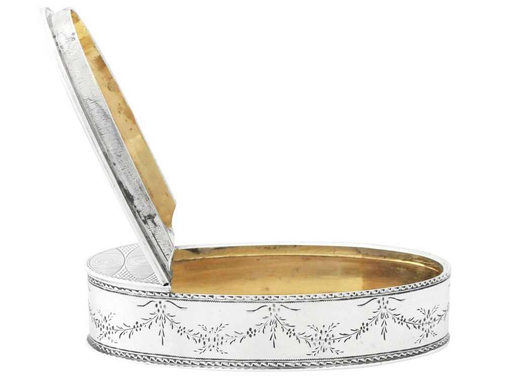 Antique Austrian Silver Table Snuff Box, 1807