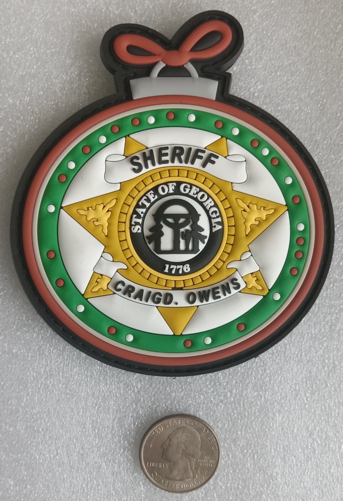 Hook & Loop GEORGIA SHERIFF OWENS PATCH holiday Christmas deputy COBB COUNTY