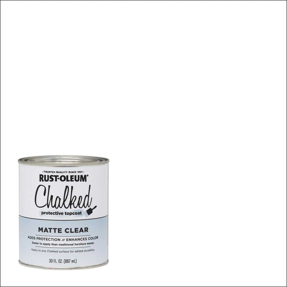 Rust-Oleum Chalked Matte Interior Protective Topcoat Clear, Quart – 287722