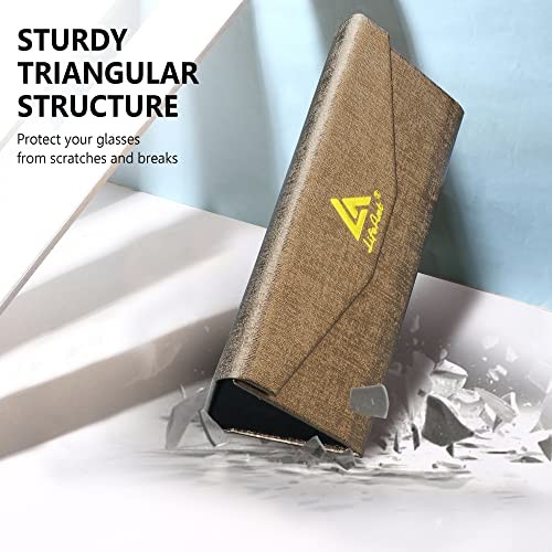Eyeglasses Case - Foldable Holder Well Protected Easy to Carry- Matte Leather