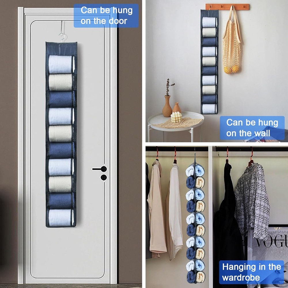 Hanging Legging Organizer, Storage 1pack-grey