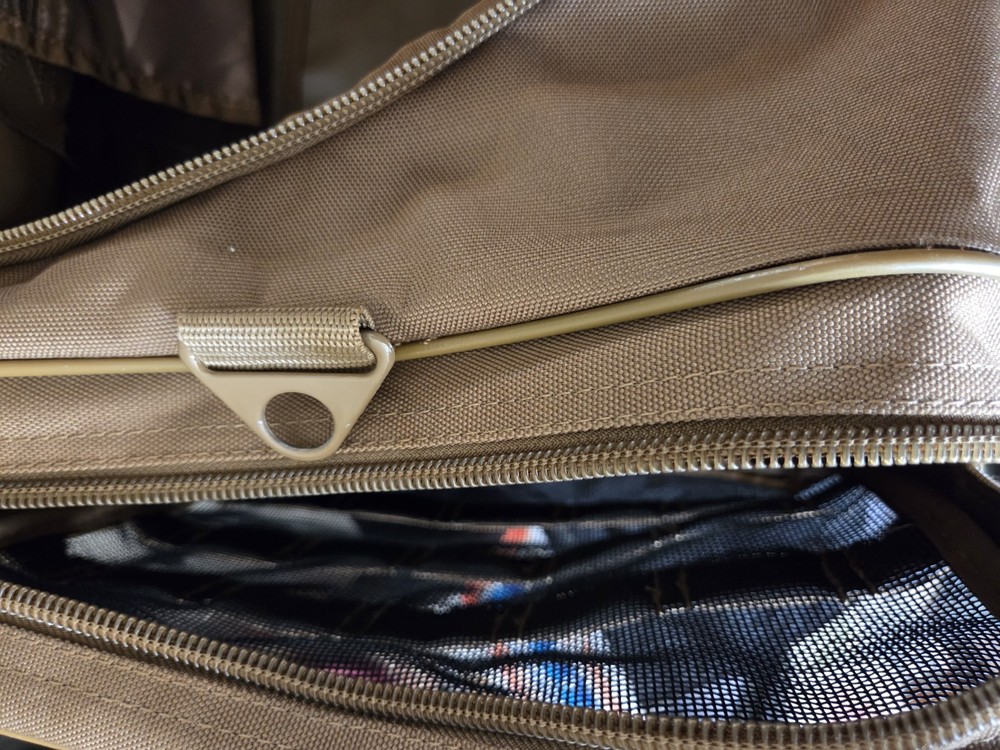 Flying Circle Tactical Square Duffel Backpack Goliad Brown External Pockets