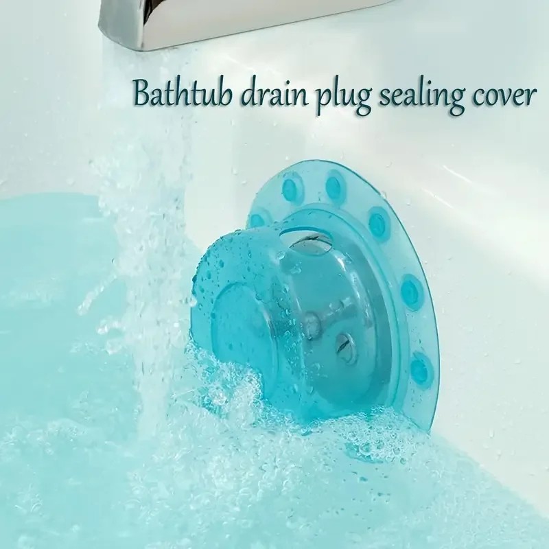 Bathtub Overflow Drain Cover Stopper Strong Suction Deeper Bath Water Seals Plug