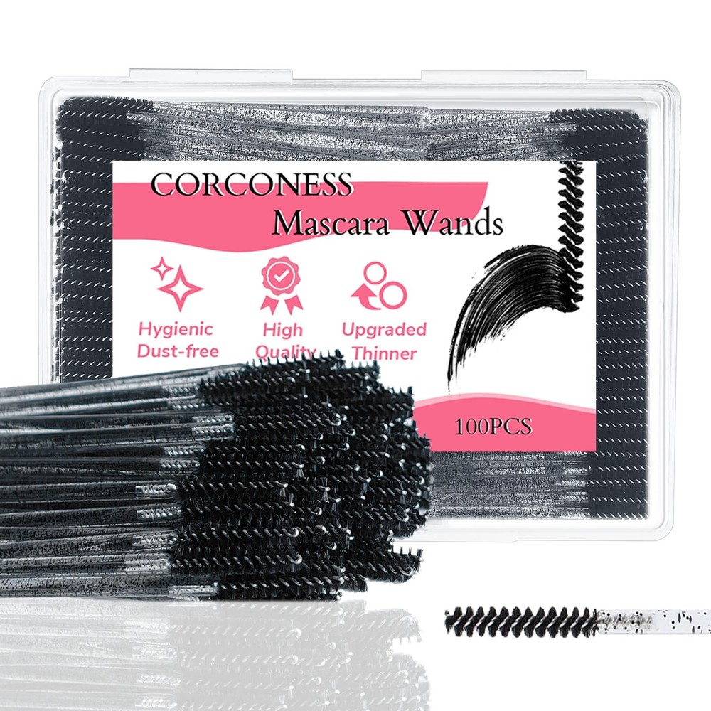 100 Pcs Mini Disposable Lash Spoolies for Eyelash Extensions and Brows