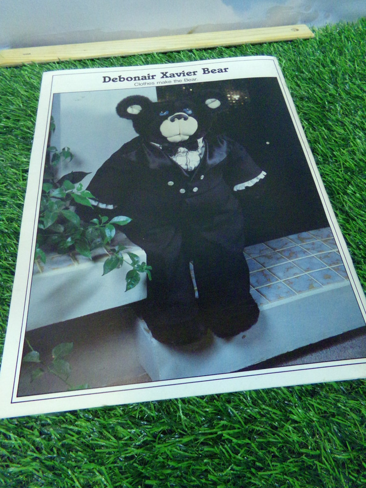 CABBAGE PATCH xavier roberts PATTERNS FOR MAKING DEBONAIR BEAR AND CLOTHES