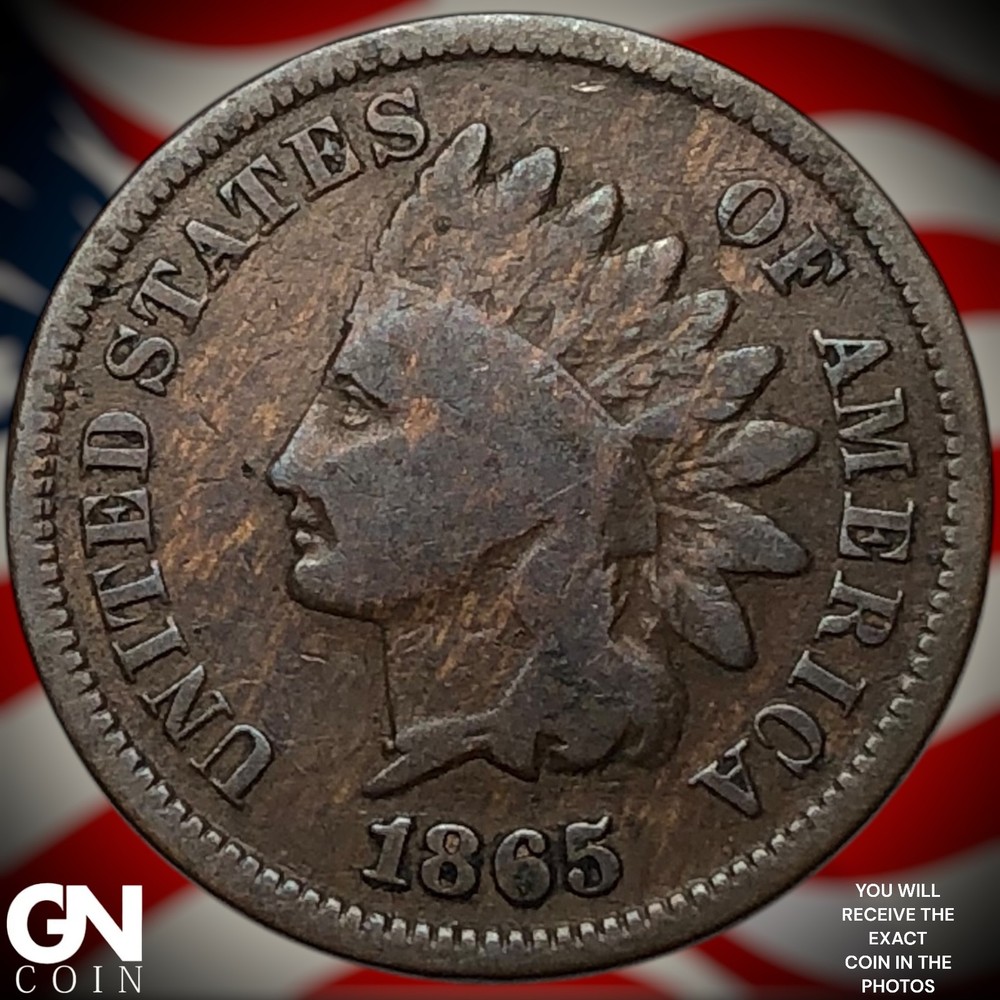 1865 Indian Head Cent Penny Z4304