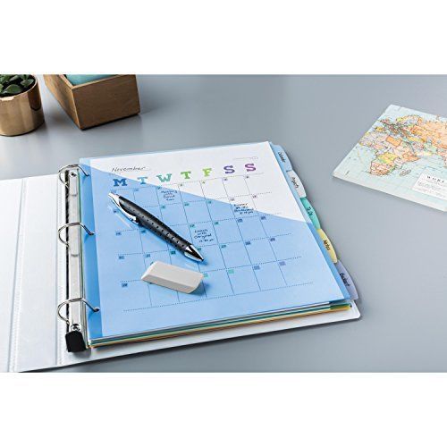 3 Packs Avery Write & Erase 5 Multicolor Tabs Durable Plastic Dividers w/Pockets