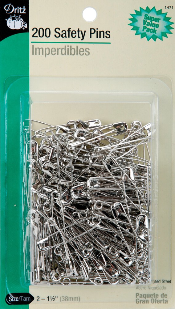 Dritz 1471 Safety Pins-Size 2 200/Pkg