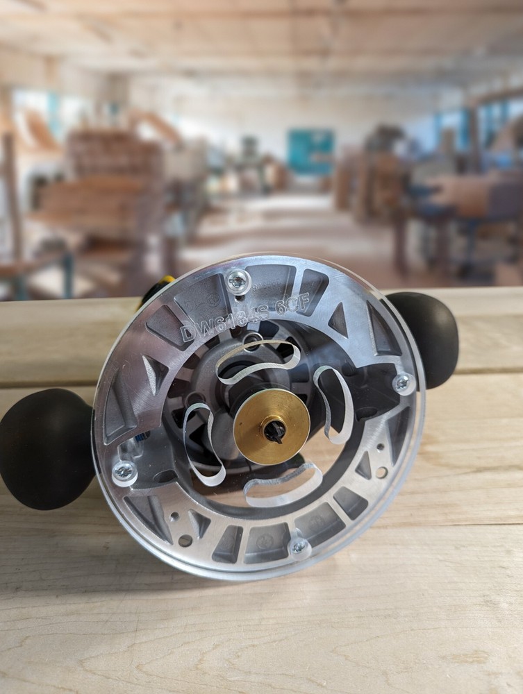 3/8" Thick baseplate upgrade for Dewalt DW6184 with bushing compatibility