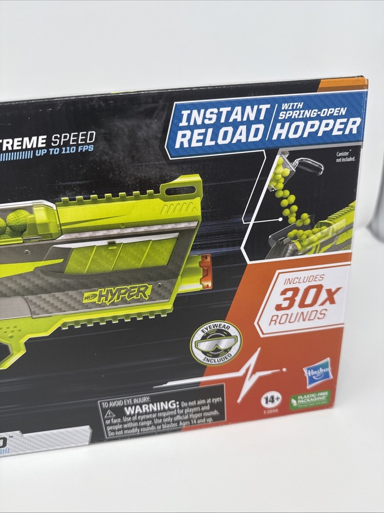 Nerf Hyper Impulse-40 Blaster w/30 Rounds - Spring Open Hopper - New In Box!