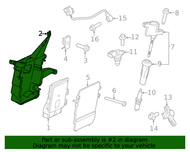 Genuine Ford Engine Control Module (ECM) Bracket AV6Z-12A659-A