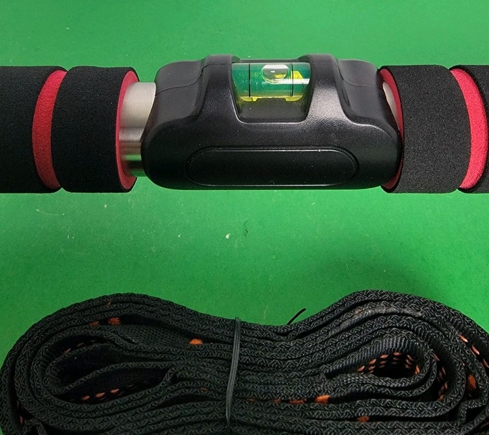 Doorway Pull up Bar, Adjustable Door Frame Pull up Bar & Level Meter, Locking