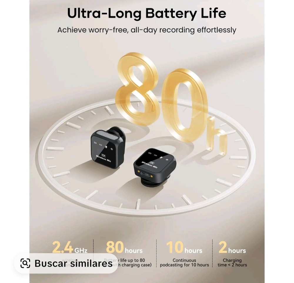 KUKIHO Wireless Lavalier Microphone for iPhone iPad Android With Charging Case A