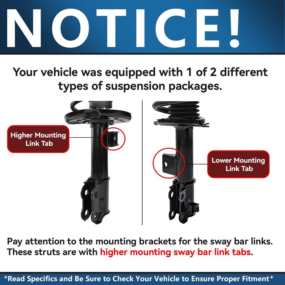 Front Left Right Struts w/ Coil Spring Assembly for 2011 2012 2013 Kia Optima