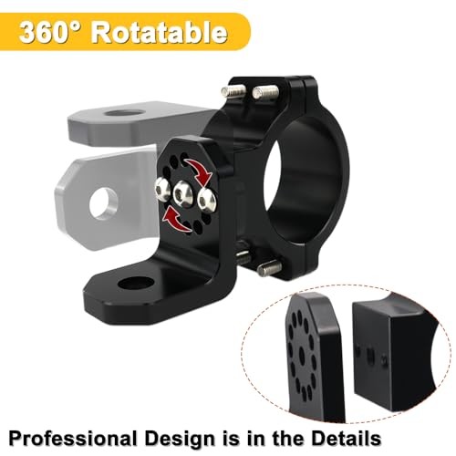 2PCS UTV Whip Mount, UTV Light Flag Mounts Aluminium 360° Rotating Adjustable