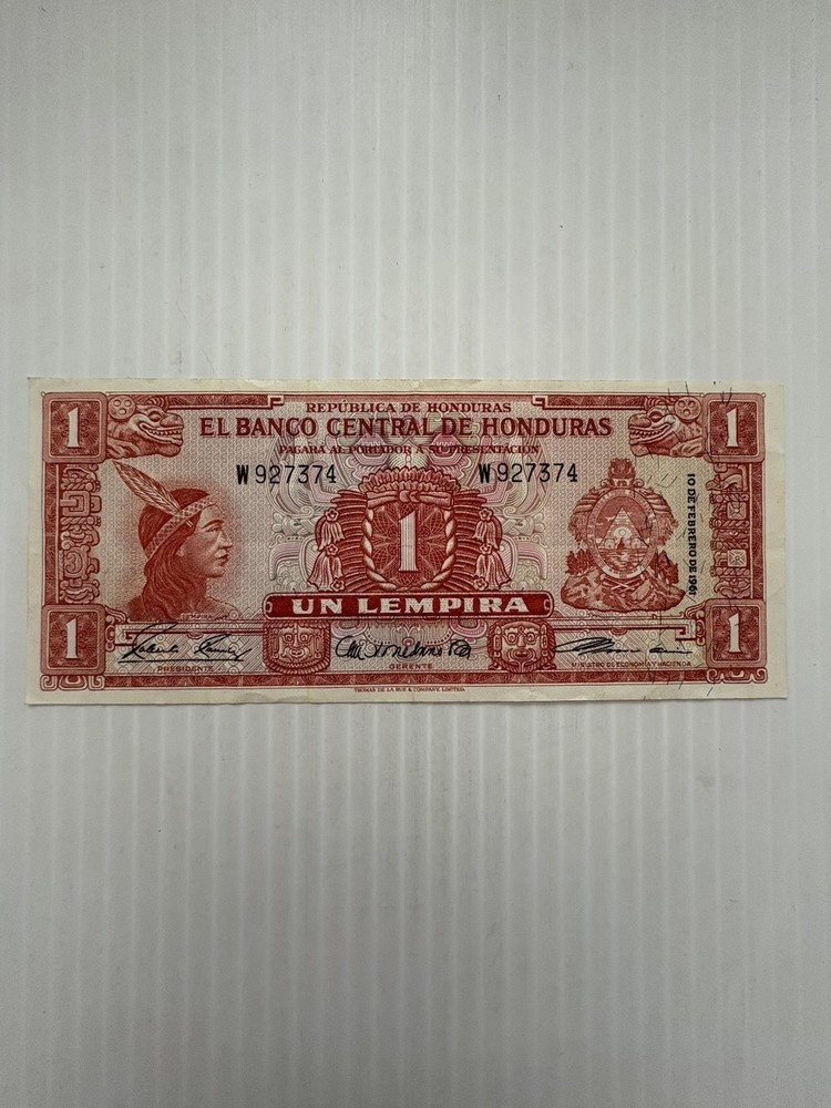 Honduras 1 Lempira 1961 Nice Condition Rare