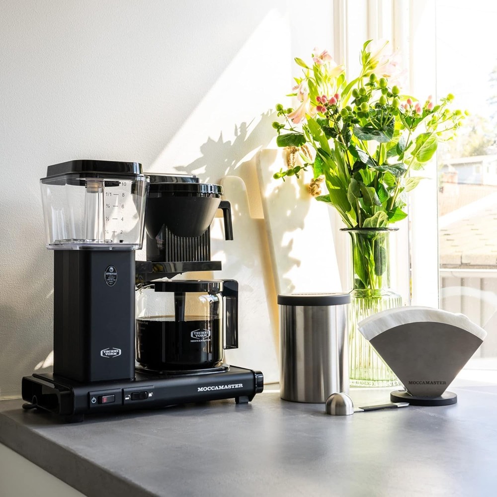 Effortless Brewing with Moccamaster 40 oz Drip Coffee Maker - Quiet & Automatic