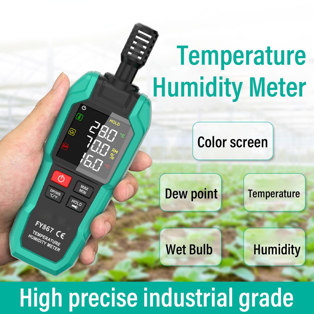 Digital Temperature Humidity Meter Relative Humidity Handheld Hygrometer