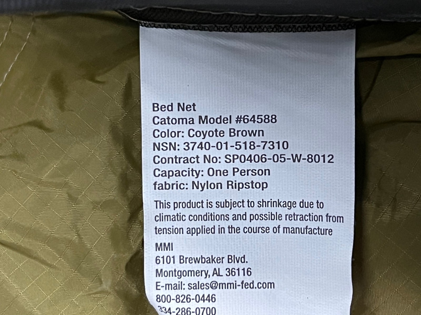 Catoma Burrow IBNS Tactical Pop-Up Tent BedNet w/ Rainfly Coyote Brown 64588