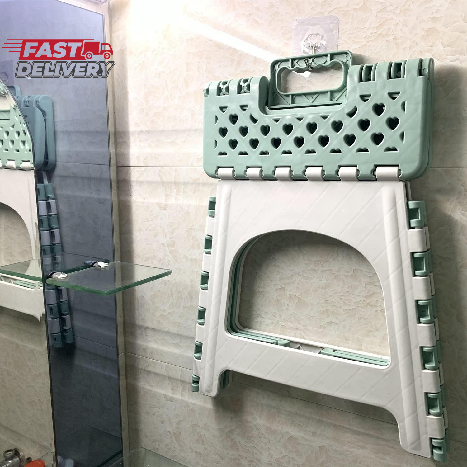 Foldable Shower Stool for Inside Shower, Small Shaving Seat