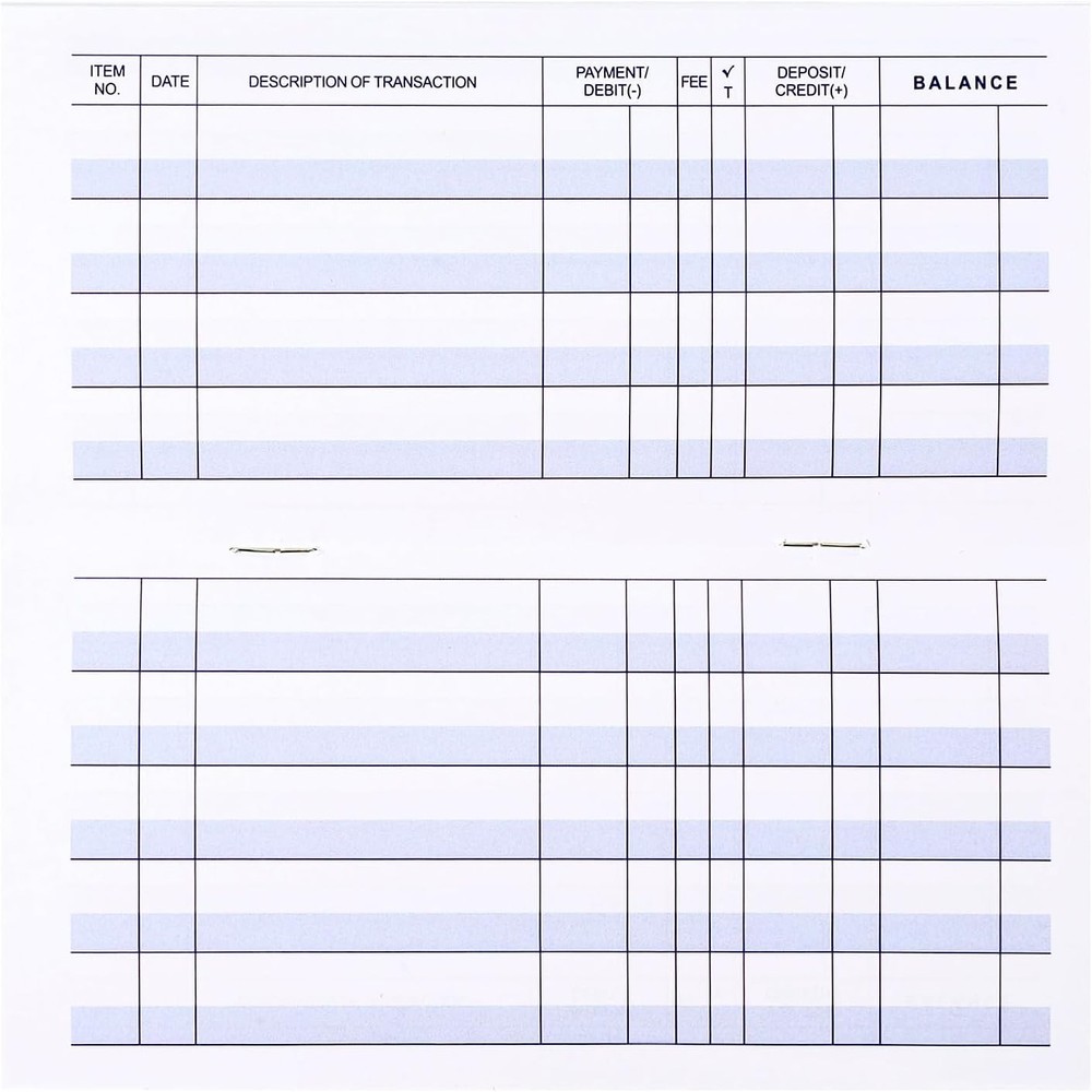 Larger Lines 20 Pack Checkbook Register, Check Registers for Personal 20PCS