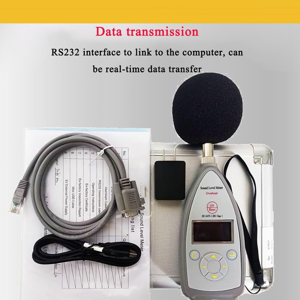 Sound Level Meter Class 1 Noise Level Meter 8000 Groups Data 25dB(A)-140dB(A)