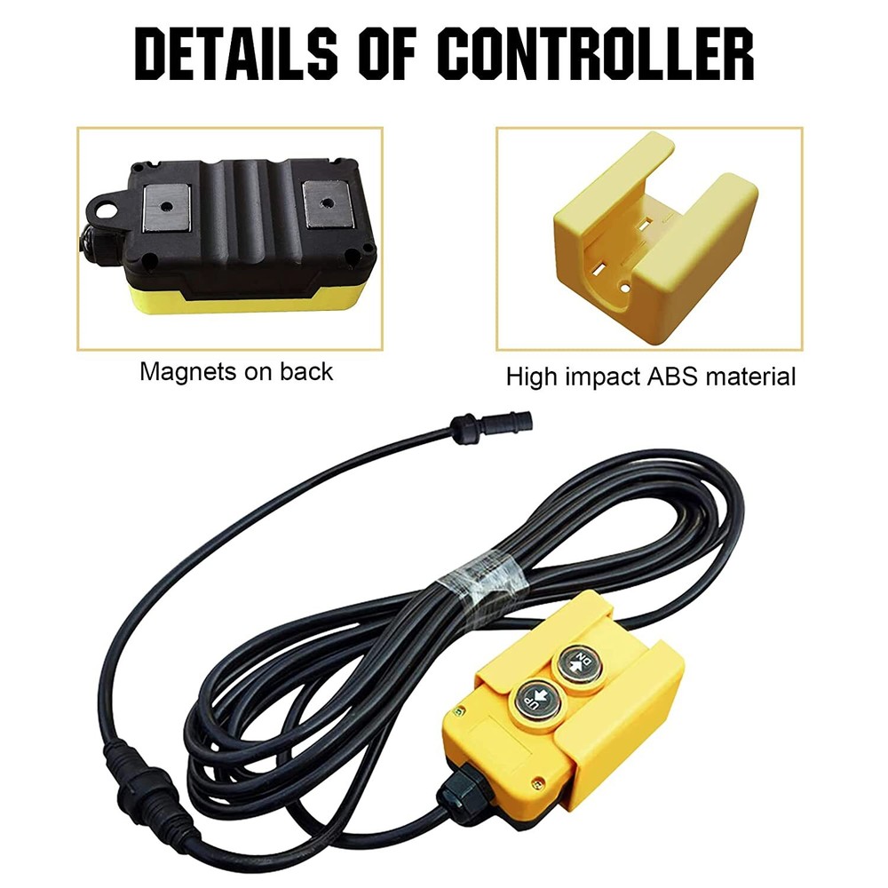 3 Wire Dump Trailer Remote Control Switch for Single-Acting Hydraulic Pumps 12V
