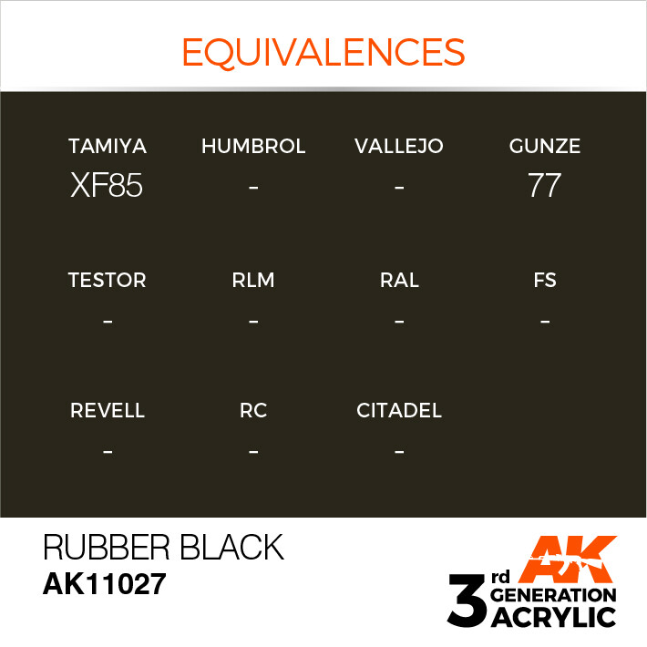 AK Interactive 3G Acrylic Rubber Black 17ml