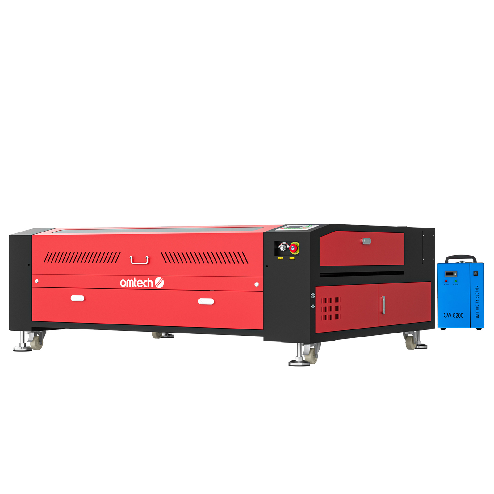 OMTech 130W 35x51in CO2 Laser Engraving Cutting Machine with 5200 Water Chiller